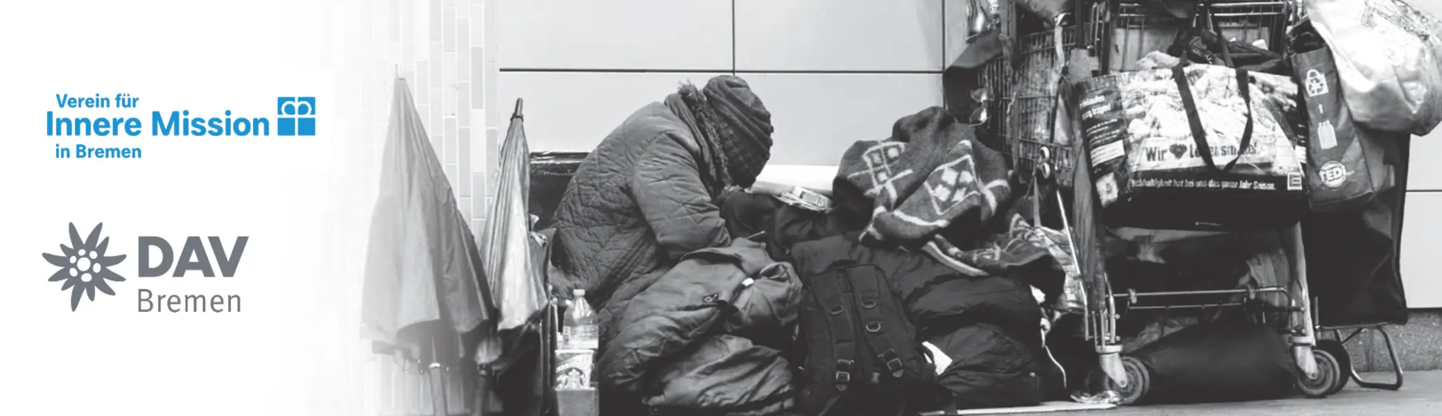 Werbung zur Sachspendensammlung für Obdachlose: „Das lässt uns nicht kalt!“ | © DAV Bremen