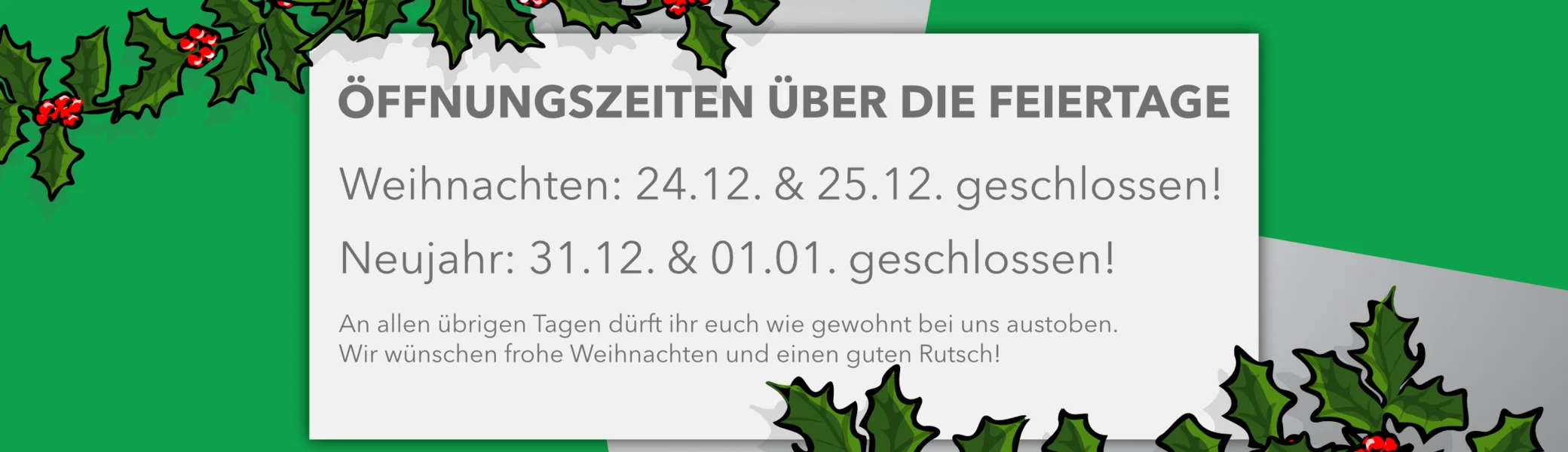 Öffnungszeiten über die Feiertage | © DAV Bremen