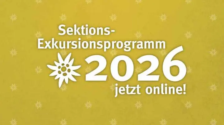 Ankündigung Sektions-Exkursionsprogramm 2026 | © DAV Bremen