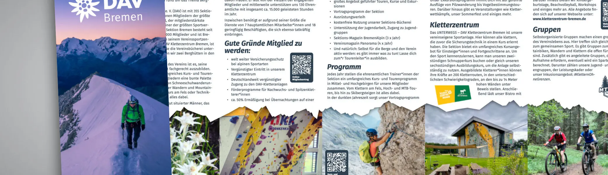 Grafik zum neuerschienen Sektions-Flyer | © DAV Bremen