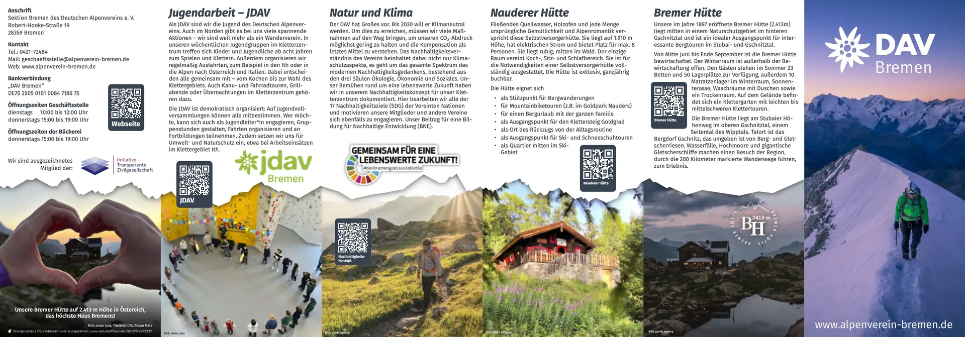 Sektions-Flyer Seite 1 | © DAV Bremen