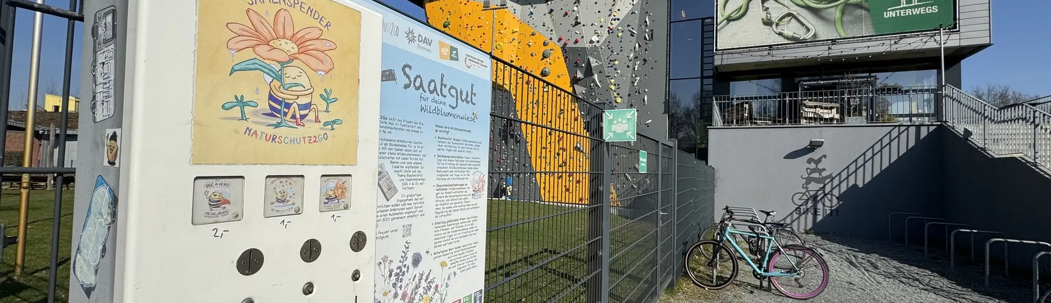 Saatgutautomat vorm Kletterzentrum | © DAV Bremen