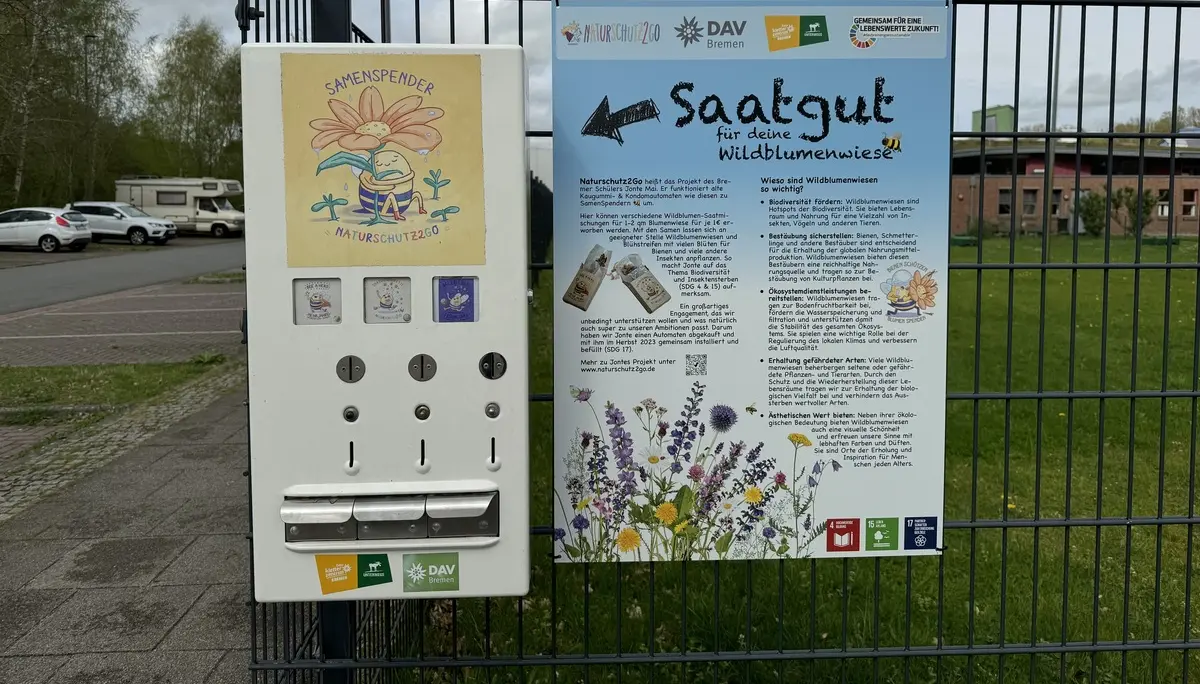 Saatgutautomat vorm Kletterzentrum | © DAV Bremen
