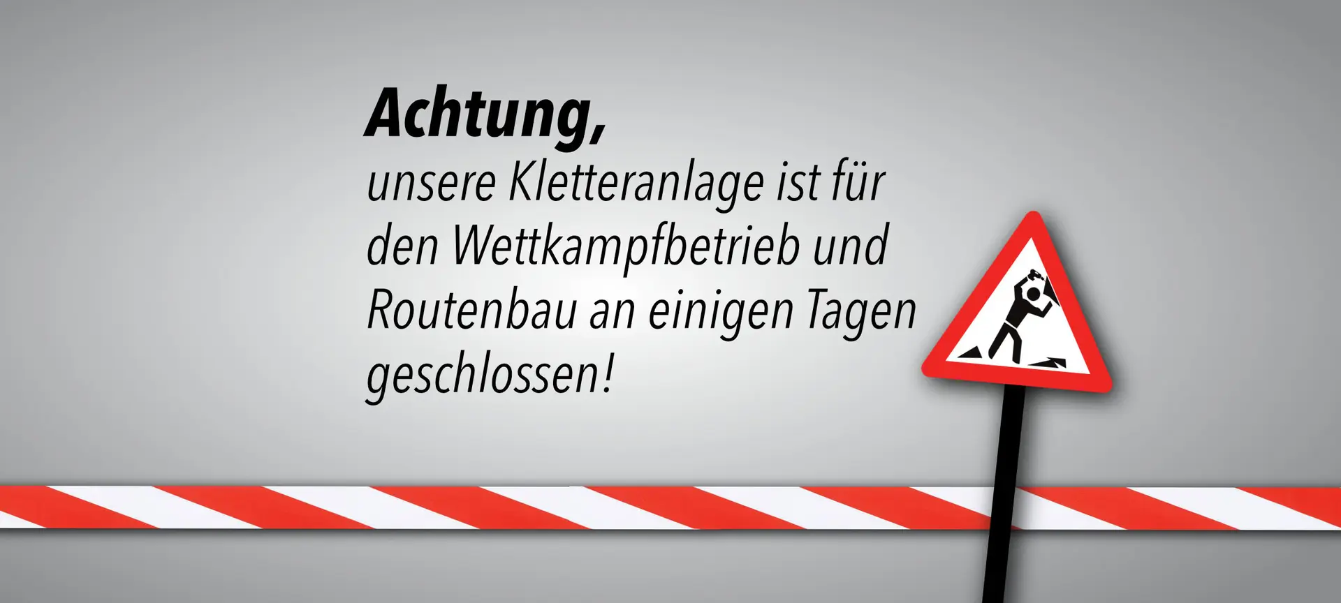 Unsere Kletteranlage ist für den Wettkampfbetrieb und Routenbau an einigen Tagen geschlossen! | © DAV Bremen