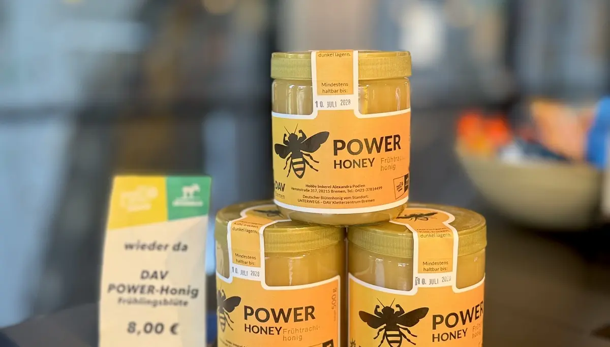 500g Honiggläser mit unserem Powerhoney | © DAV Bremen