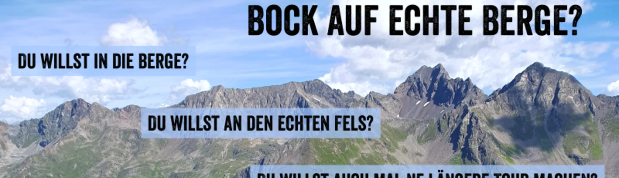 Dann komm in die Alpingruppe | © JDAV Bremen