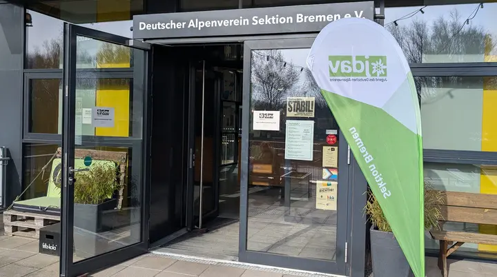 Einganz des Kletterzentrums zur Jugendvollversammlung 2026 | © JDAV Bremen