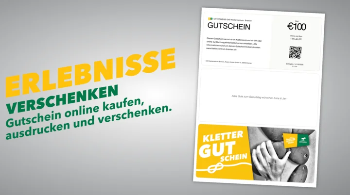 Online Klettergutschein | © DAV Bremen