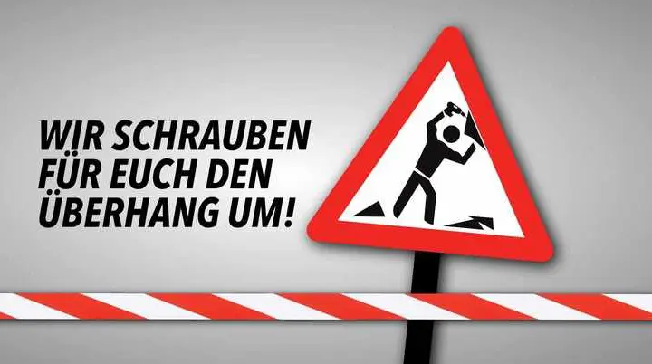 Grafik um auf eine bevorstehende Umschraubaktion und damit verbundenen Einschränkungen aufmerksam zu machen | © DAV Bremen