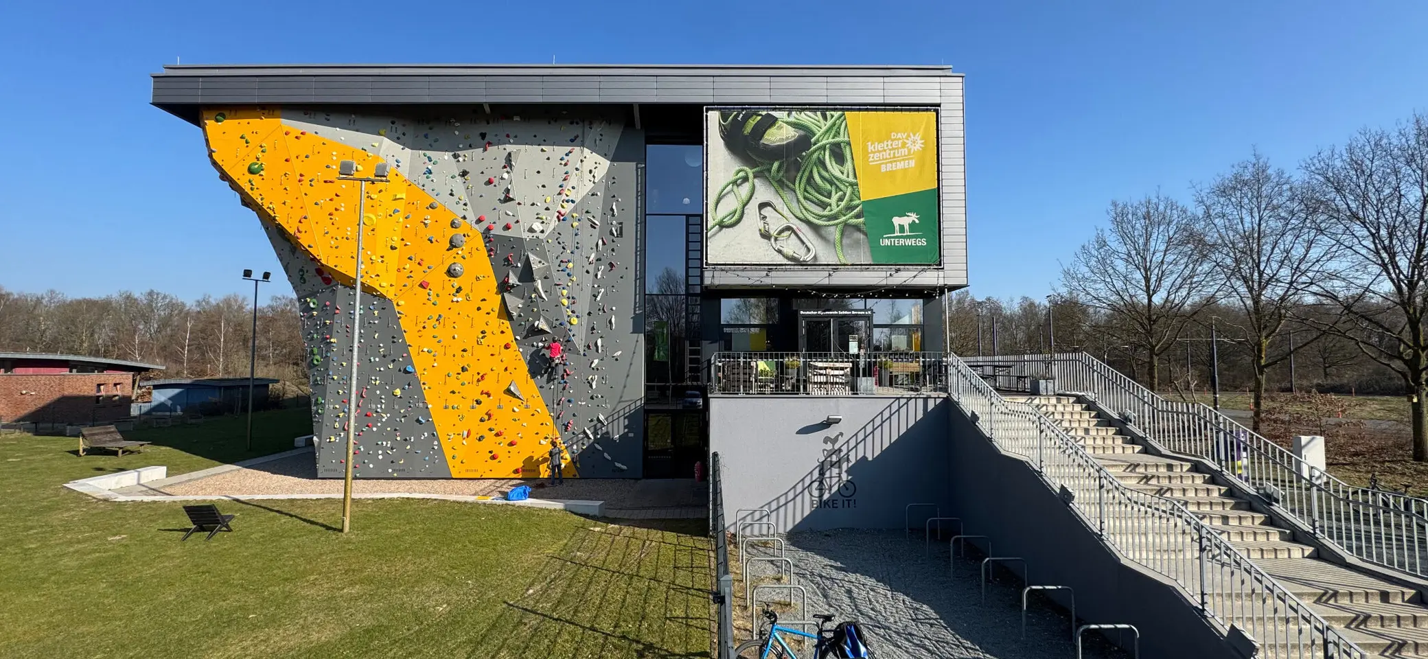 Aussenansicht des Kletterzentrums vom 5. März | © DAV Bremen