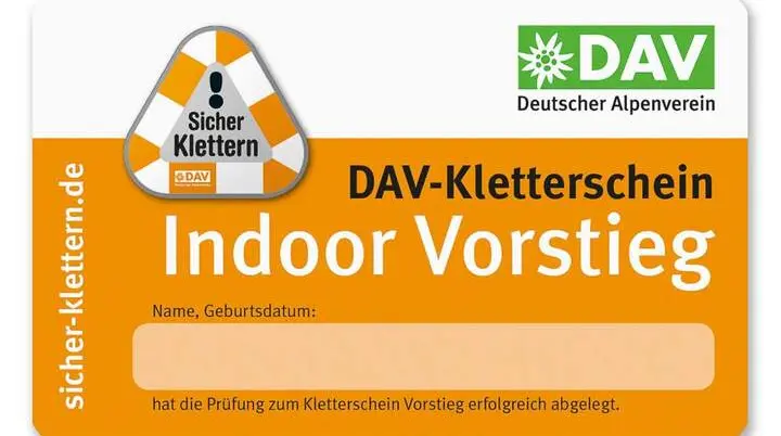 Kletterschein Indoor Vorstieg | © Deutscher Alpenverein