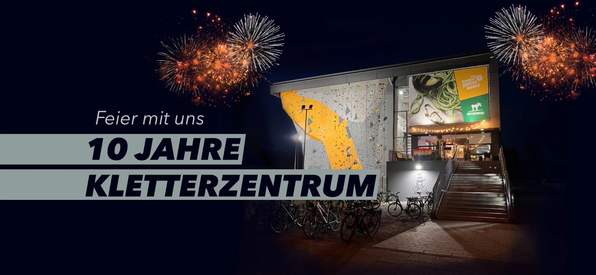 Bildmontage: Feier mit uns, 10 Jahre Kletterzentrum | © DAV Bremen