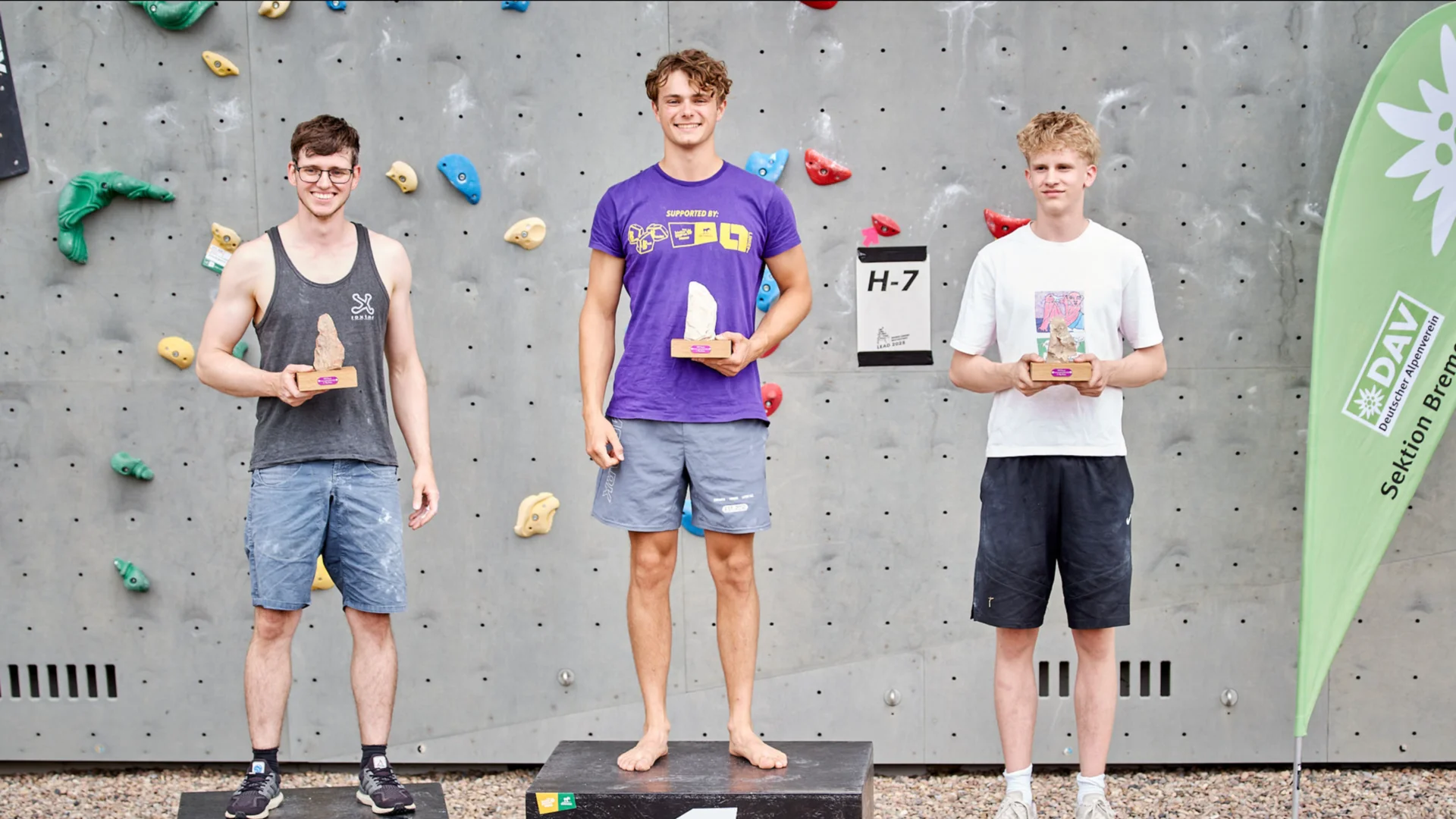 Die Treppchenplätze der Herren bei der Vereinsmeisterschaft 2024 | © DAV Bremen